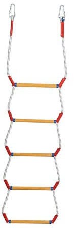 kowaku Boat Rope Ladder,Marine Rope Ladder,Folding Rope Boarding Ladder,Outdoor Climbing Rope Ladder,Swim Ladder for Yacht Kayaking, Five Tire