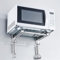 Estante para microondas Soporte universal de montaje para microondas de acero inoxidable Marco de soporte Estante elástico plegable de acero Soporte para pared para horno microondas. Soporte de mont