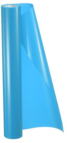 sourcing map HTV Heat Transfer Vinyl 11.8 x 5ft Roll PU Light Blue Iron on Vinyl for All Cutter Machine, Easy to Cut & Weed