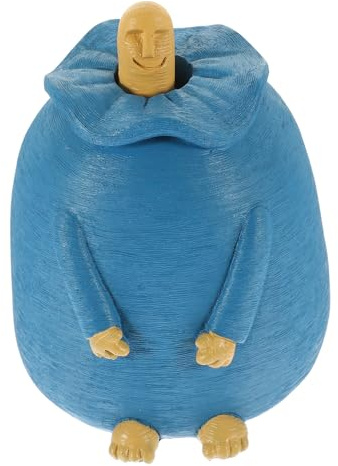 STOBAZA Blau Mittelfingerstatue, aus Kunstharz, Handbemalt, Halloween Feier | Lustige Figur, Dekorativ für Einkaufszentren und Büros, Tragbar, nicht Leicht zu Verblassen