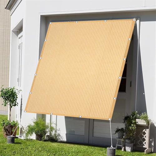 Sonnensegel Rechteckig 180 x 360 cm, 98% UV Schutz, Reißfest Wetterfest, Sonnensegel Wasserdicht Rechteckig, Sun Segel Sonnensegel, für Balkon Garten, Creme Farben