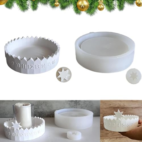 Adventskalender Gießform - Silikon-Form für Weihnachts-Countdown mit Uhren und Zahlen