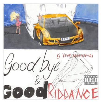 LLINJR Juice Wrld Goodbye & Good Riddance Music Album Cover Canvas Poster Bedroom Decor Landscape Office Room Decor Gift 28x28inch(70x70cm)
