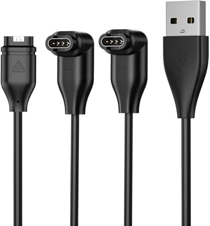 USB zu Garmin Ladekabel Uhr 1M 3-Stück, USB-A Ladekabel für Garmin Watch für Fenix 8/7/7X/6,Vivoactive 6/5/4S,Venu 3/3S/2S/SQ,Instinct 3,Forerunner 970/570/965/955/945/265/255/55,Epix Pro 2,Tactix 8