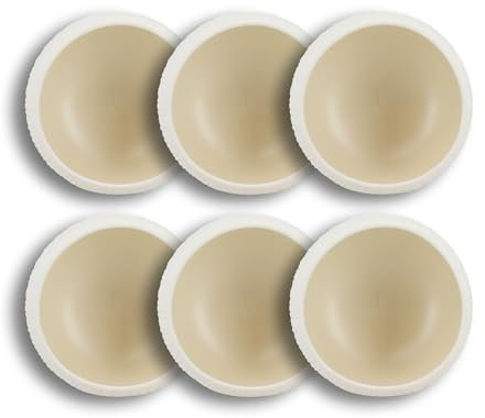 OGO LIVING - Set mit 6 Schalen Uru, 10 cm, Porzellan, Beige und Weiß, 2614735