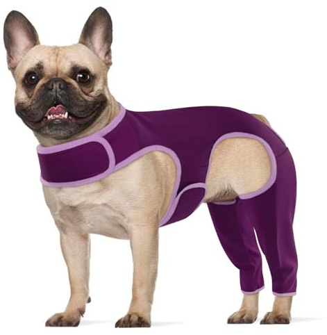Hjyokuso Hundebody Nach Op Mit Bein - Wundschutzanzüge, Hinterbeinschutz und Anti-Wundlecken Body als E-Kragen Alternative, Hundeschenkel Schutz Bodysuit