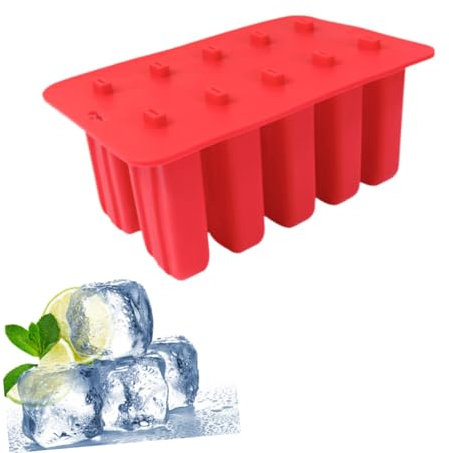 OKUMEYR Molde Para Paletas De Silicona Molde Helado De Rejillas Fácil De Limpiar y Reutilizar