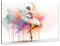 artboxONE Alu-Print 75x50 cm Balletttänzerin in Aquarell B von Künstler Paul Rommer