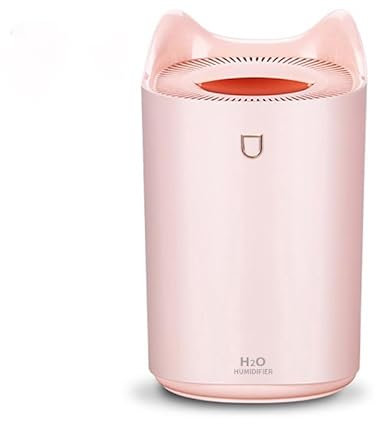RuiJOTWAT Silent Humidifier, 2L Large Capacity, With Atmosphere Light, Usb Aromatherapy Machine, Suitable For Bedroom, Living Room, Office, Pink