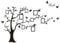 Family Photo Frame Tree Wall Sticker, Family Tree Wall Decor Picture Frame Sticker Mural Decal Art Décor for Living Room Bedroom TV Background Home Decorations Removable