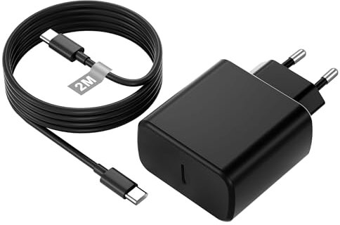 45W Chargeur USB C avec Câble 2M pour Samsung Galaxy S25/S24/S23/S22/S21 Ultra/S20/S10/A54/A53/A52/Note 20,Chargeur USB C Rapide pour Samsung Chargeur Prise Chargeur Type C Charge Rapide Adaptateur
