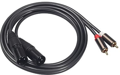 Artibetter Audio-adapter Mit Zwei Steckern Auf Zwei Steckern 1 5 M Langes Kabel Signal-patch Für Elektronische Soundgeräte
