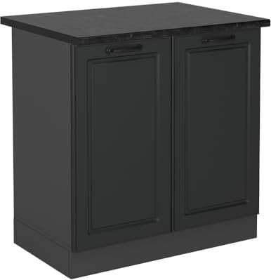Vicco Armario bajo para Fregadero R-Line, Antracita casa de Campo, 80 cm, ET Antracita