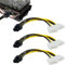 3 PCS 8 Pin PCIe to 2 x 4 Pin LP4 Molex Power Cable Adapter,PCI Express Cable PCIE Graphics Card Power Converter,4 Pin to 8 Pin PCIe to Molex Power Cable,GPU Graphics Card Power Wire Adapter