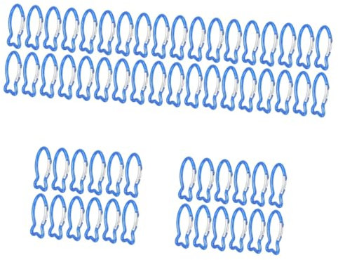 Kisangel 5 Ensembles Boucle De Sécurité Extérieure Lutter avec Grappiller Accessoire De Randonnée Outils D'extérieur Clip Mousqueton Porte-clés Alliage D'aluminium Blue 12 Pièces X 5