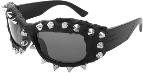 Zktfyshk Sportliche Sonnenbrille für Shows, Bühne und Alltag, einzigartiges Zubehör, modernes Outfit, Foto-Requisiten