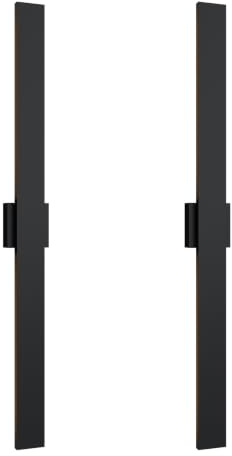 Zihoi 2 Pack 100CM Moderne Wandleuchte Aussen, 3000K 4000K 5000K 10% -100% Dimmbare Wandlampe, IP65 Wasserdichte Outdoor Wandleuchte Für Haus, Veranda, Garage, Patio, Hof, Eingang Schwarz