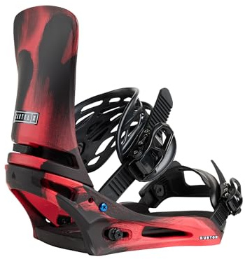 Burton Men's Cartel X Re:Flex Snowboard Bindings, Medium, Black/Red