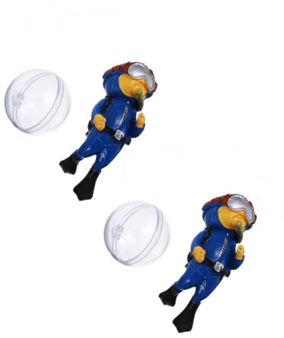 VICASKY 2stücke Schwimmende Taucher-aquariumpflege Dekorationen PVC Aquarium-Ornamente Kleine Taucher-Dekorationen für Goldfisch-aquarien Cartoon-Taucher-aktschongestaltung