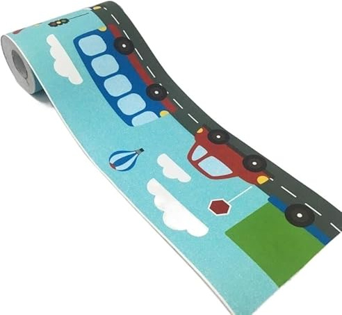 BTRYLDCFA Frame Baseboard Traffic Wallpaper Borders Boys Girls Rooms Wall Decor Stickers Bus Car Sticker Furniture Home Decoration