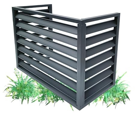 Générique Pare-Soleil extérieur en Aluminium, Protection pour climatiseur extérieur, Cache-Poubelle, Support à Fleurs pour terrasse et Jardin (Couleur : Gris 1, Taille : 1,5P-