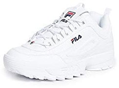 FILA Mens Womens Disruptor II White Premium Trainers - EU 38.5