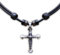 HANA LIMA Lederkette Halskette Kette Kreuz Kreuzanhänger Kruzifix Kreuzschmuck Jesus