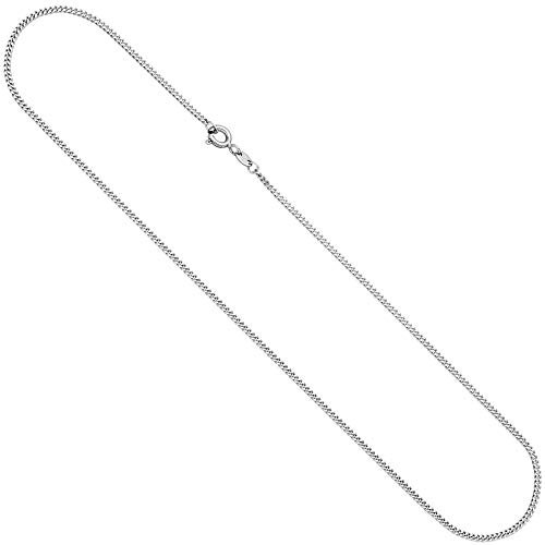 Jobo Damen Panzer-Kette aus 14 Karat 585 Weißgold 1,7 mm 45 cm