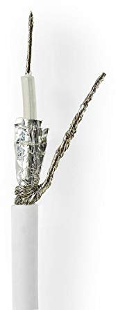 Antennenkabel auf Rolle - RG58C/U - 50 Ohm - Doppelt geschirmt - ECA - 100.0 m - Koax - PVC - Weiss - Rolle