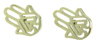 Edelstahl Ohrstecker Hand der Fatima Hamsa Stecker silbern Ohrringe