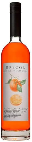 Brecon Chocolate Orange Gin, 37.5% ABV, 70 cl, Award Winning, Crafted in Wales at Penderyn Distillery with Water from Brecon Beacons, Gift for Gin Lovers