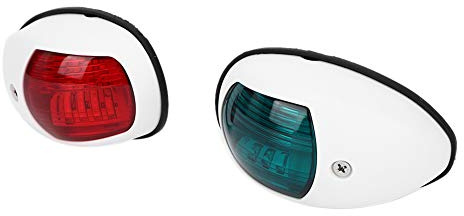 Aramox Feux de navigation marine, lampe de signalisation DC12V 3W rouge et vert LED Navigation pour Bateau Voyants d'avertissement