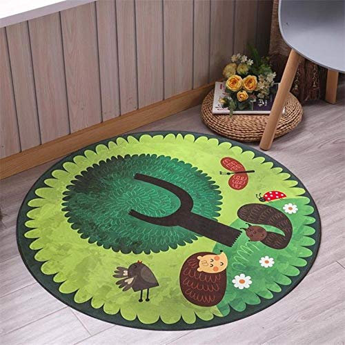 DAERG Wholesale Modern Simple Cartoon round Carpet Children's Room Mat Hanging Basket Swivel Chair Anti-Slip Mat Baby Creeping Mat,7,100cm