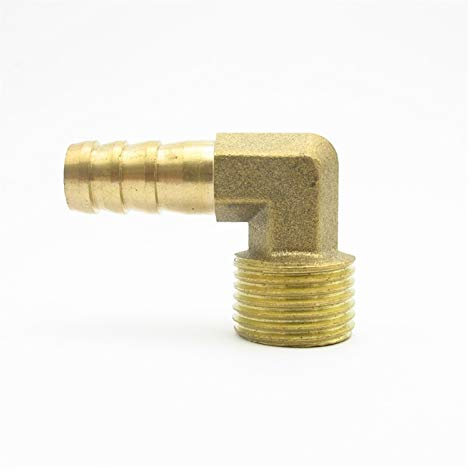 Xuulan Xianglaa-Messing Schlauchtülle, Messing Schlauchkupplung Koppler-Verbindungs ​​6mm 8mm 10mm 12mm 14mm 16mm 19mm, 1/8 1/4 3/8 1/2 3/4 Gewinde Elbow Rohrverschraubung, Hardware Zubehör