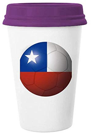 Kaffeetasse mit Chile-Flagge, Fußball-Motiv, Glas, Keramik, Geschenk