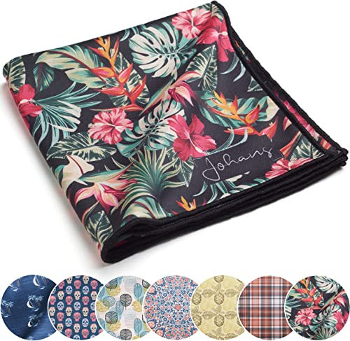 Johans® XXL Mikrofasertuch zur Reinigung von Smartphone, Tablet, Brille, Display, Kamera | Displaytuch, Brillenputztuch, Reinigungstuch | Optikerqualität in 30x30cm (Dark Tropical)