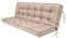 HOBBYGARDEN Bankkissen & Sitzkissen Outdoor für Gartenbank, Palettenkissen und Hollywoodschaukel – Auflage 140x49 cm Sitzfläche / 140x56 cm Rückenlehne, Beige