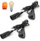 Hotloop 2 Paires Câbles pour Lampe de Sel avec Interrupteur - E14 Lampe Prise FR (Européenne) - 1,8 m isolation Câble Douille pour Lampe de Sel - Noir