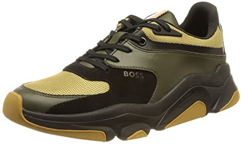 BOSS Herren Asher_Runn_mx Sneakers Open Green340 46
