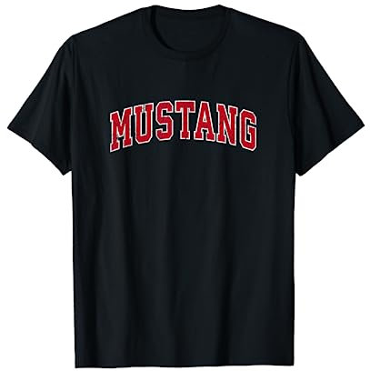 Mustang Oklahoma OK Vintage Sports Design Rot T-Shirt