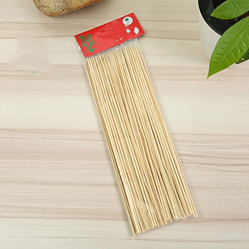 HMTE Palos de brocheta de bambú Resistentes y duraderos Barbacoa de Frutas Shish Kebab Madera Natural Palos de 25 cm Palo de Barbacoa para Barbacoa de jardín al Aire Libre (Color : 90 pcs) (50 Pcs)