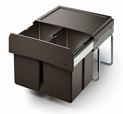 Naber CLAP 3/500-2 Abfallsorter 30 Liter (2x 15) in Anthrazit ab 50 cm Schrankbreite