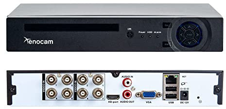 Xenocam DVR 8 canaux 1080N Hybride 5 en 1 AHD 1080p NVR+1080N AHD+960H Analogique+TVI+CVI Système de sécurité DVR Autonome Enregistreur vidéo