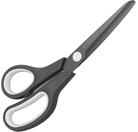 KUONIIY Tijeras revestimiento de titanio ultra afiladas cuchillas de agarre cómodo suave tijeras multiusos, 21,3 cm