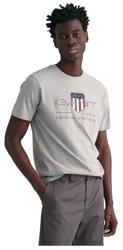 Gant Herren Reg Archive Shield Ss T-Shirt T-Shirt (1er Pack)