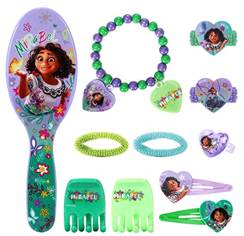Encanto 11pcs Girls Kids Jewellery & Hair Accessories Beauty Set | Official Licensed Toddler Hair and Dress Up Accessories Set, Baby Cute Hair Jewellery Kit Gift Set