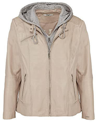 Maze Damen Lederjacke 42021318 Greige 54