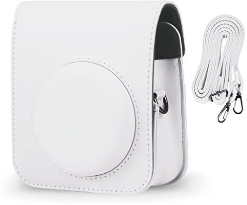 Yosuny tragbare Tragetasche, kompatibel mit Fujifilm Instax Mini 12 Kameras, MINI12 Sofortbildkamera-Tasche aus Leder mit rückseitiger Tasche zur Aufbewahrung von Fotos (grau)