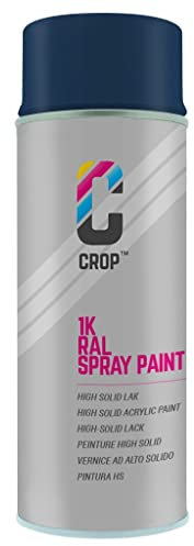 CROP Bombe de peinture RAL 5003 Bleu Saphir - Mate - 400ml - Bombe aérosol Bleu - 100% inaltérable - Séchage rapide - Intérieur & Extérieur - RAL5003