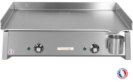 PLANCHAELEC Anthea E650-3000W - Piastra di cottura in acciaio inox - Termostato regolabile - 12 persone - Made in France - L65 X P43 X H25 cm